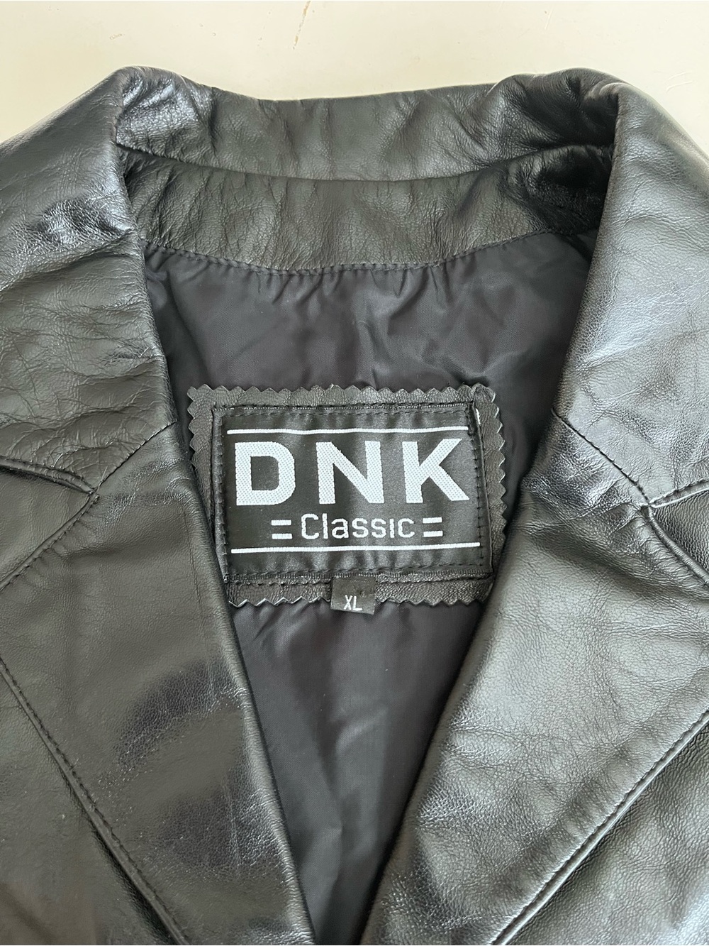 VTG 80’s 90’s Black Leather DNK Moto Vest- Size XL - Picture 7 of 7